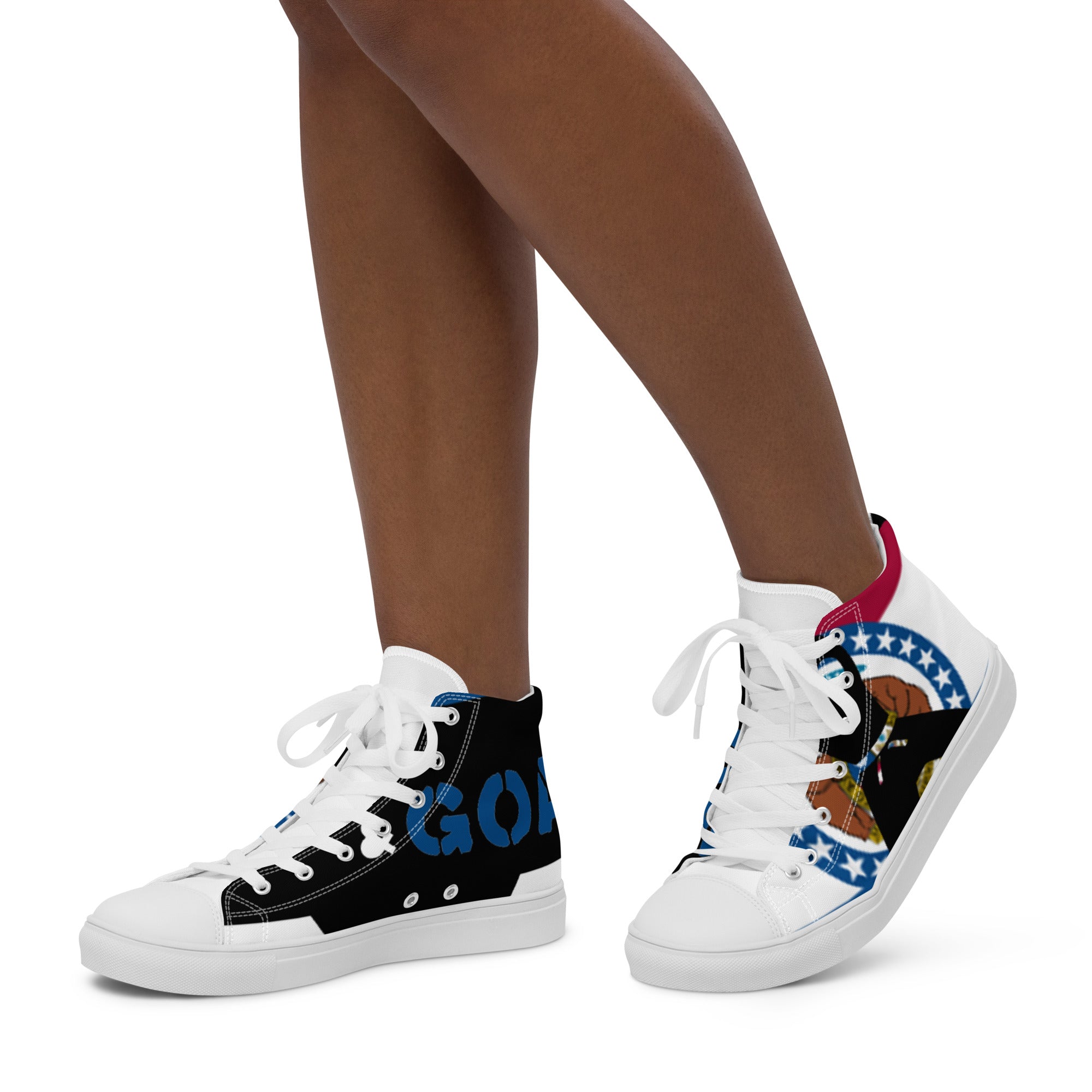 Women’s high top canvas shoes