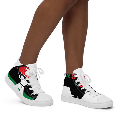 Women’s high top canvas shoes