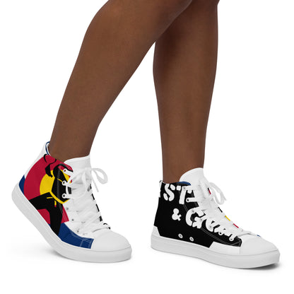 Women’s high top canvas shoes