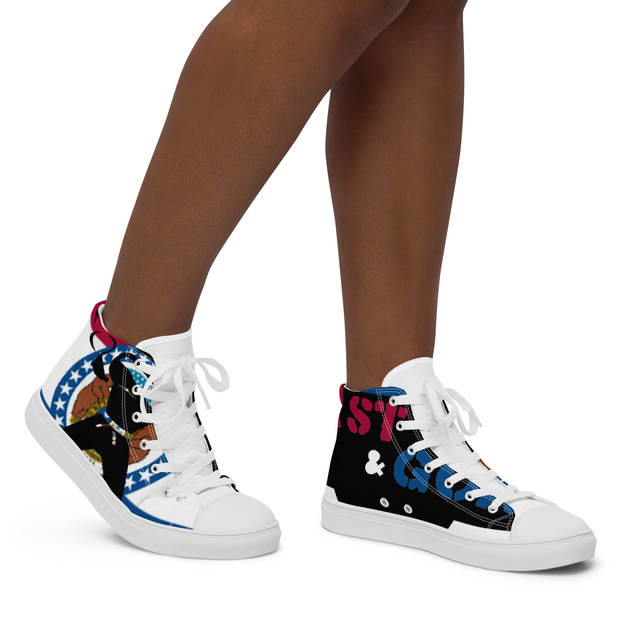 Women’s high top canvas shoes