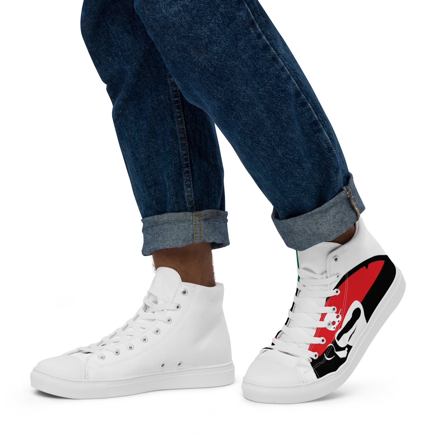 Men’s high top canvas shoes