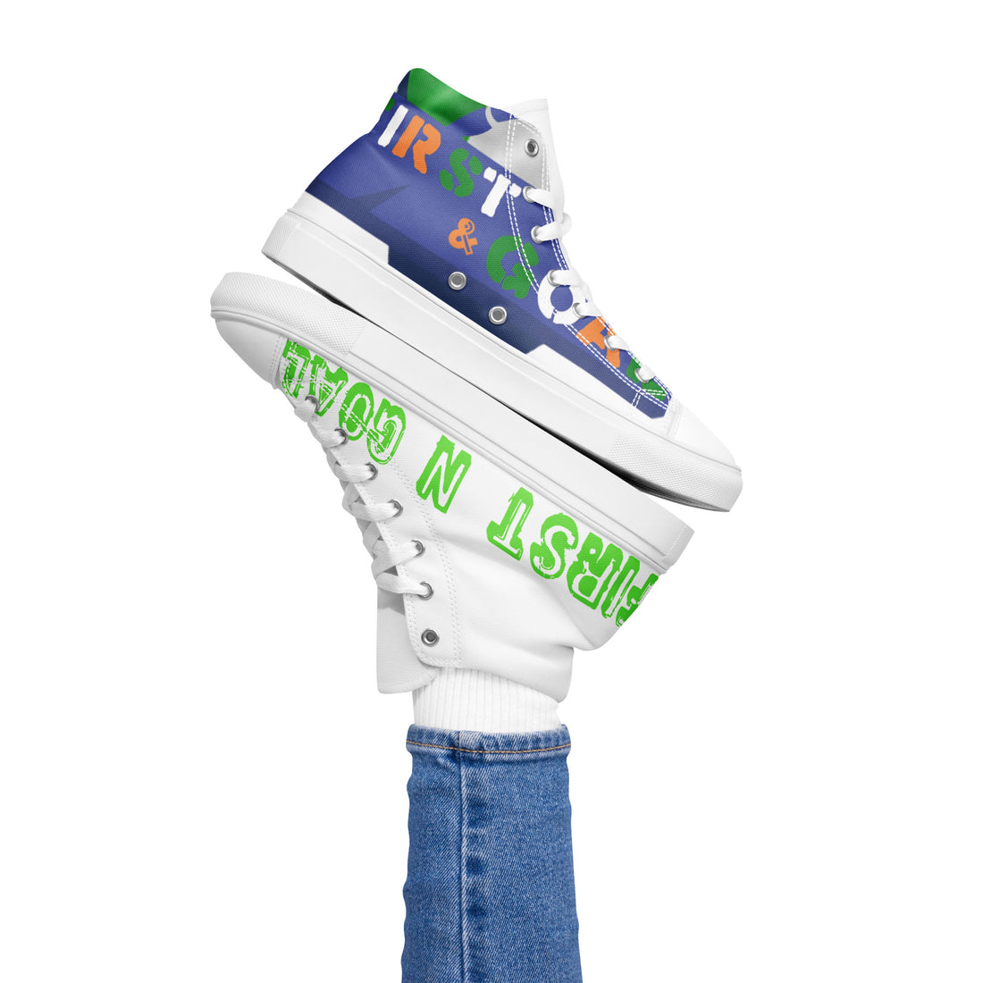 Women’s high top canvas shoes